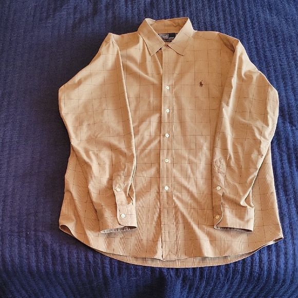 Ralph Lauren Men's Camel Button Down Shirt - Picture 1 of 7
